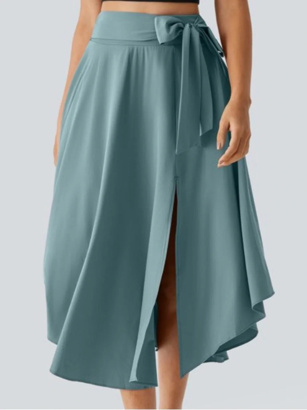 NWOT Halara Breezeful High waisted side Tie 2 in 1 curved hem flowy quick-dri H1